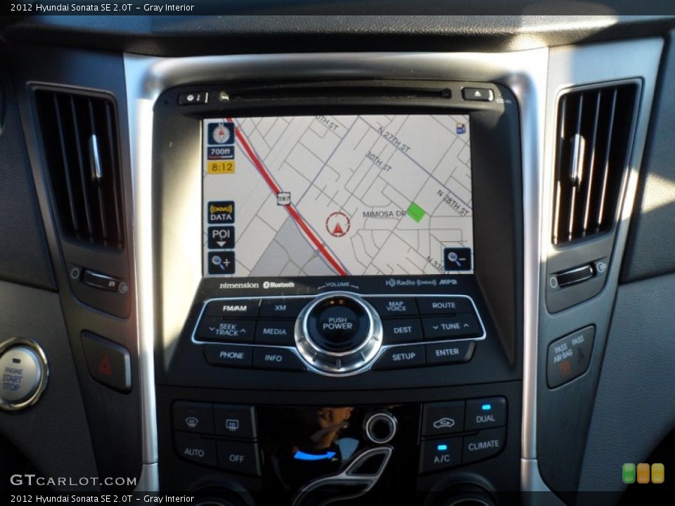 Gray Interior Navigation for the 2012 Hyundai Sonata SE 2.0T #62711879