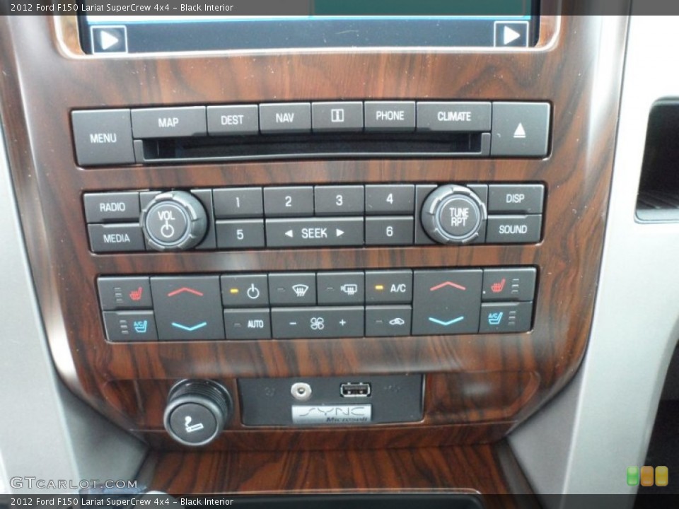 Black Interior Controls for the 2012 Ford F150 Lariat SuperCrew 4x4 #62711996