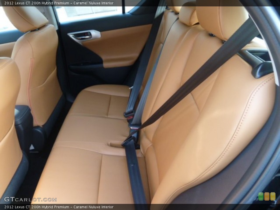 Caramel Nuluxe Interior Rear Seat for the 2012 Lexus CT 200h Hybrid Premium #62716110
