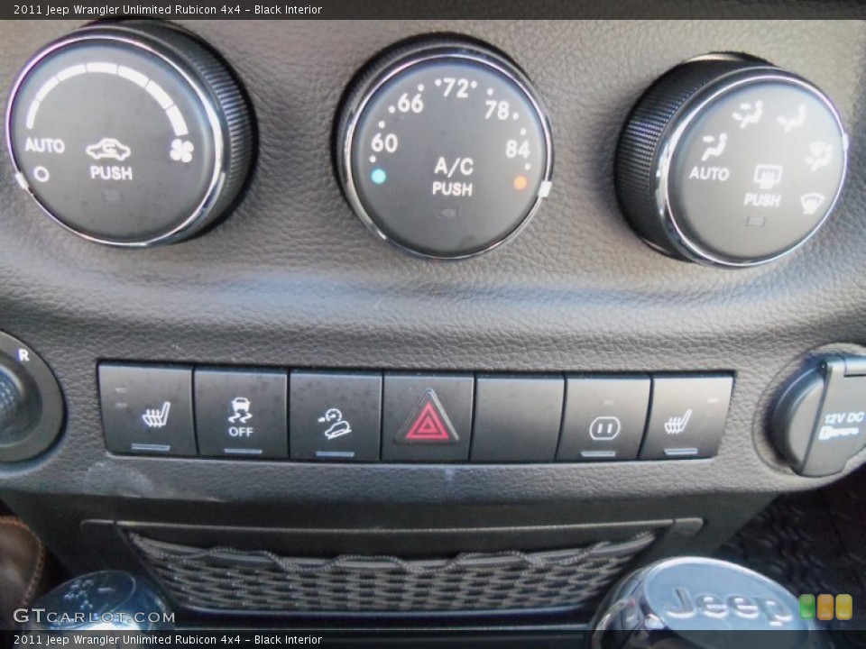 Black Interior Controls for the 2011 Jeep Wrangler Unlimited Rubicon 4x4 #62716554