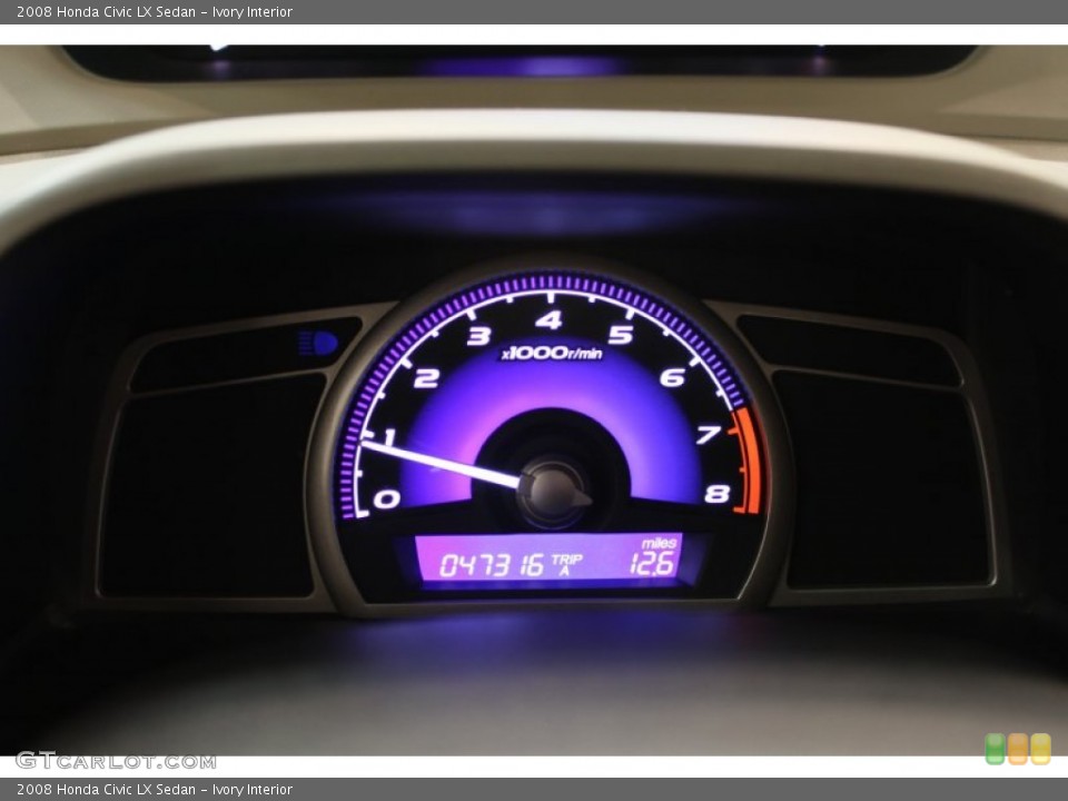 Ivory Interior Gauges for the 2008 Honda Civic LX Sedan #62719135