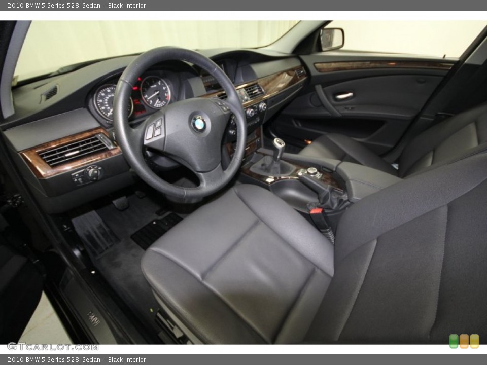 Black Interior Front Seat for the 2010 BMW 5 Series 528i Sedan #62722702