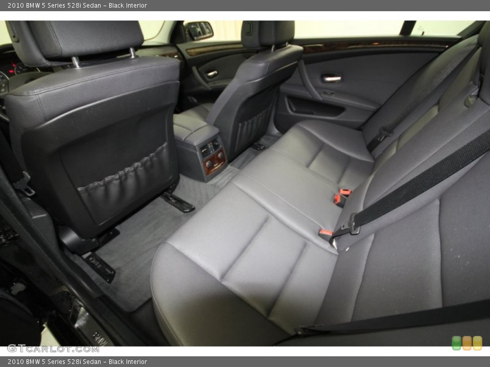 Black Interior Rear Seat for the 2010 BMW 5 Series 528i Sedan #62722841