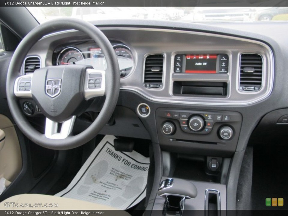 Black/Light Frost Beige Interior Dashboard for the 2012 Dodge Charger SE #62724260