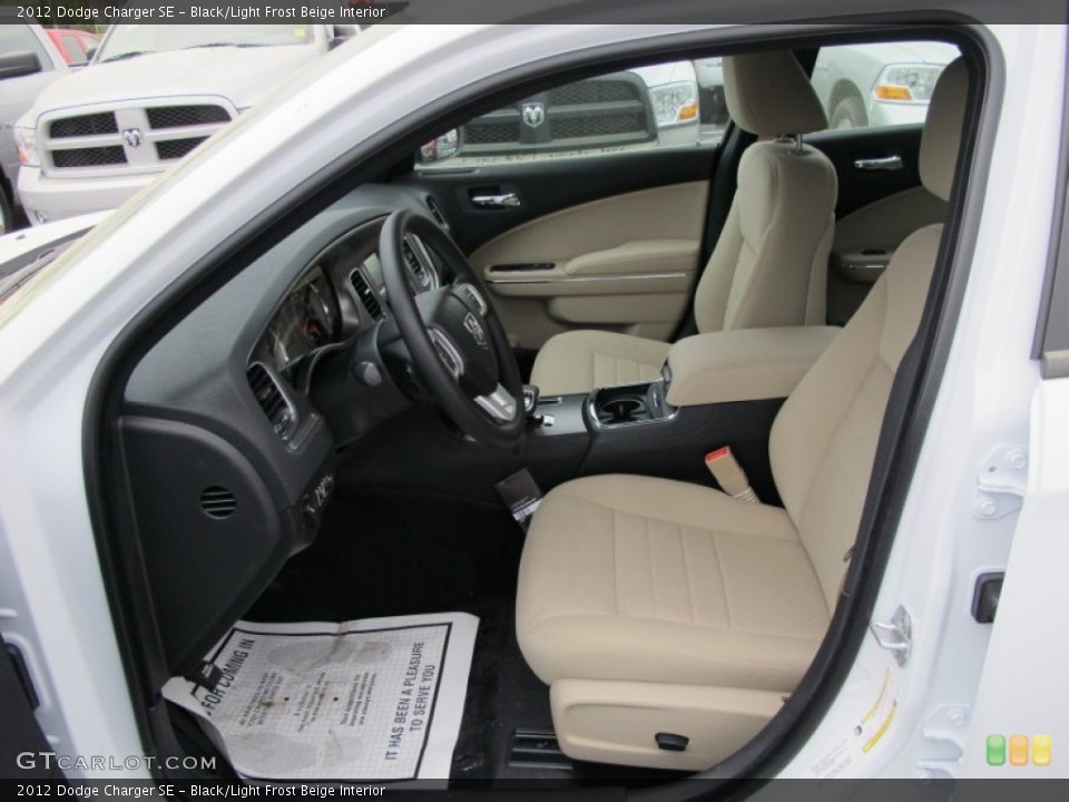 Black/Light Frost Beige Interior Photo for the 2012 Dodge Charger SE #62724334