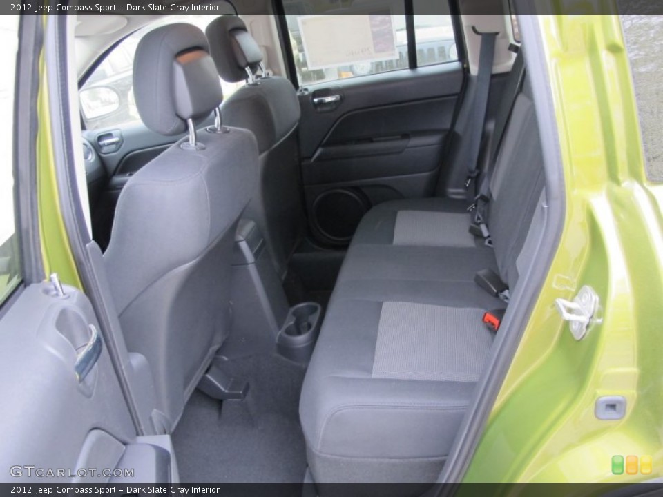 Dark Slate Gray Interior Rear Seat for the 2012 Jeep Compass Sport #62725258