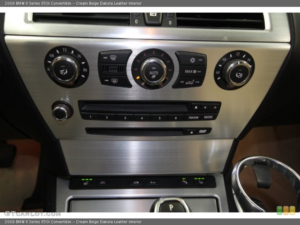Cream Beige Dakota Leather Interior Controls for the 2009 BMW 6 Series 650i Convertible #62728633