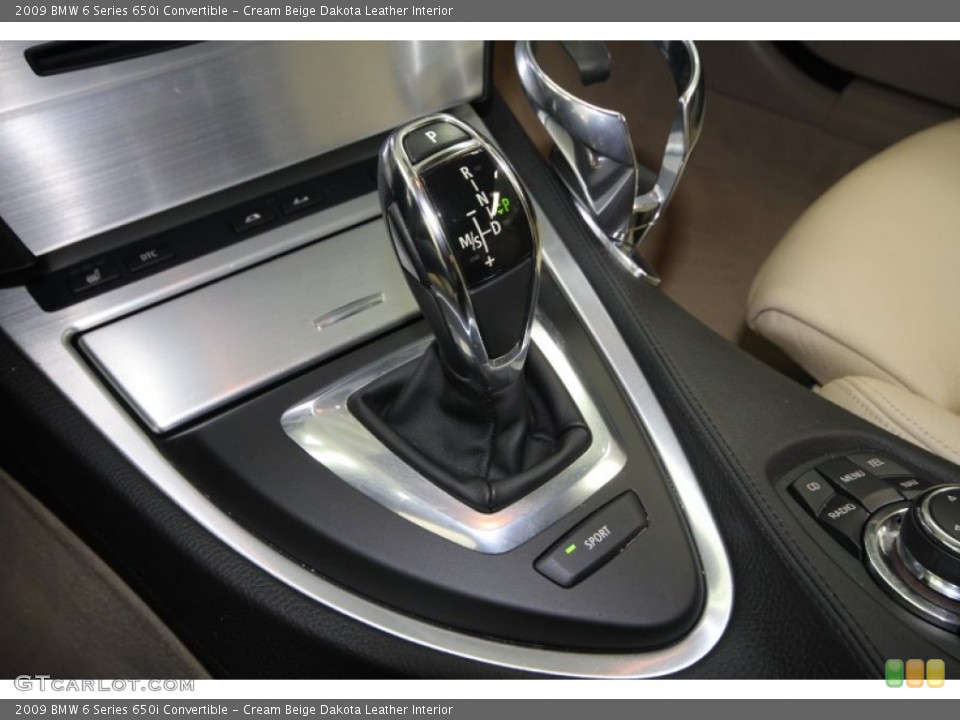 Cream Beige Dakota Leather Interior Transmission for the 2009 BMW 6 Series 650i Convertible #62728651