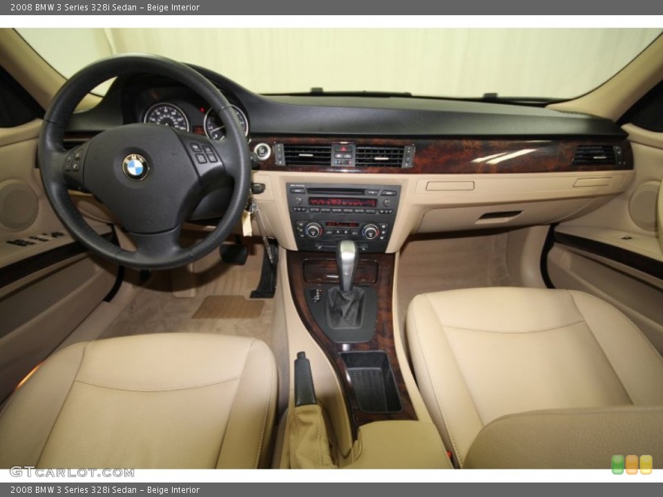 Beige Interior Dashboard for the 2008 BMW 3 Series 328i Sedan #62729275