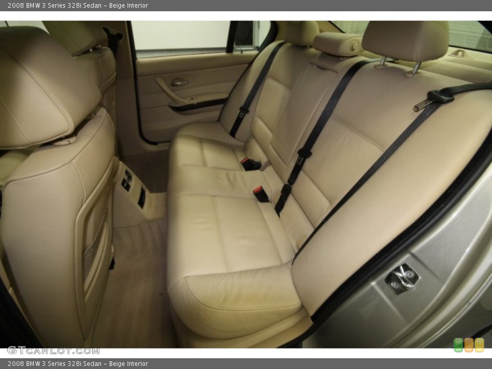 Beige Interior Rear Seat for the 2008 BMW 3 Series 328i Sedan #62729386
