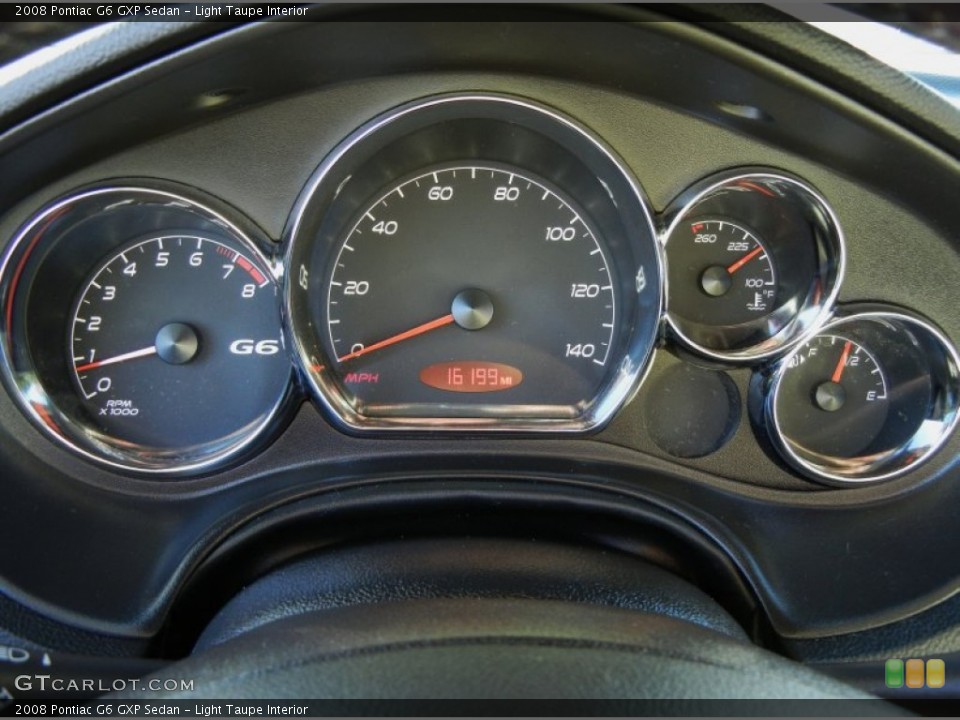 Light Taupe Interior Gauges for the 2008 Pontiac G6 GXP Sedan #62730034