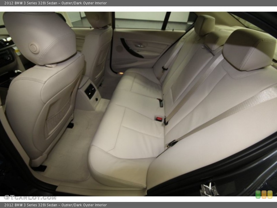 Oyster/Dark Oyster Interior Rear Seat for the 2012 BMW 3 Series 328i Sedan #62730236
