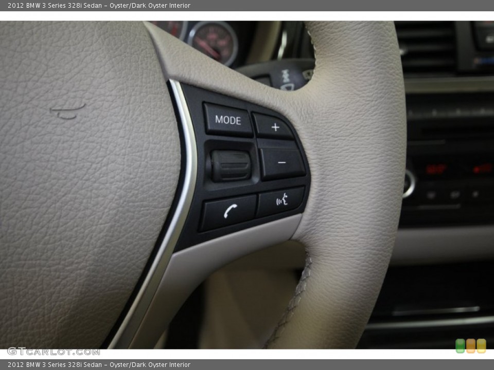 Oyster/Dark Oyster Interior Controls for the 2012 BMW 3 Series 328i Sedan #62730313