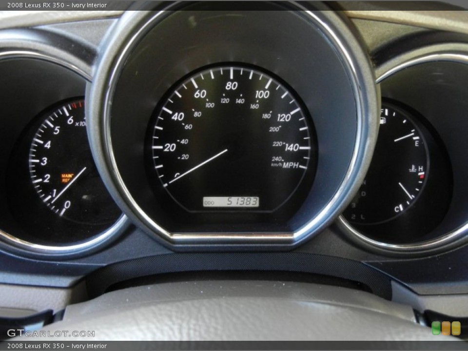 Ivory Interior Gauges for the 2008 Lexus RX 350 #62730319