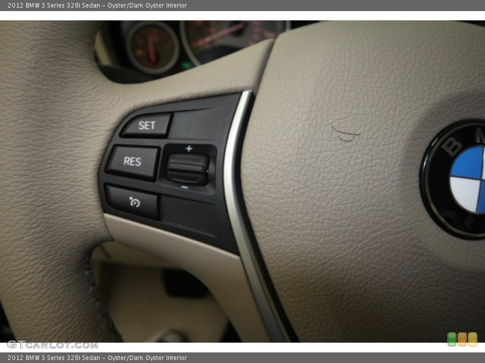 Oyster/Dark Oyster Interior Controls for the 2012 BMW 3 Series 328i Sedan #62730322