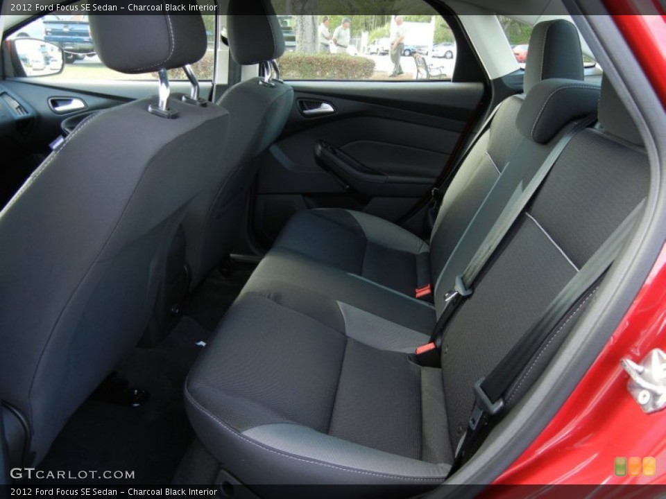Charcoal Black Interior Rear Seat for the 2012 Ford Focus SE Sedan #62730586