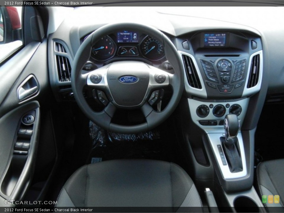 Charcoal Black Interior Dashboard for the 2012 Ford Focus SE Sedan #62730595