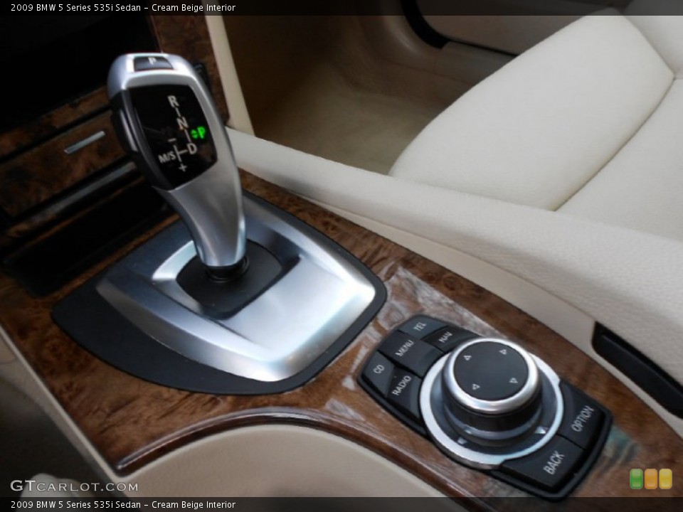 Cream Beige Interior Transmission for the 2009 BMW 5 Series 535i Sedan #62731468
