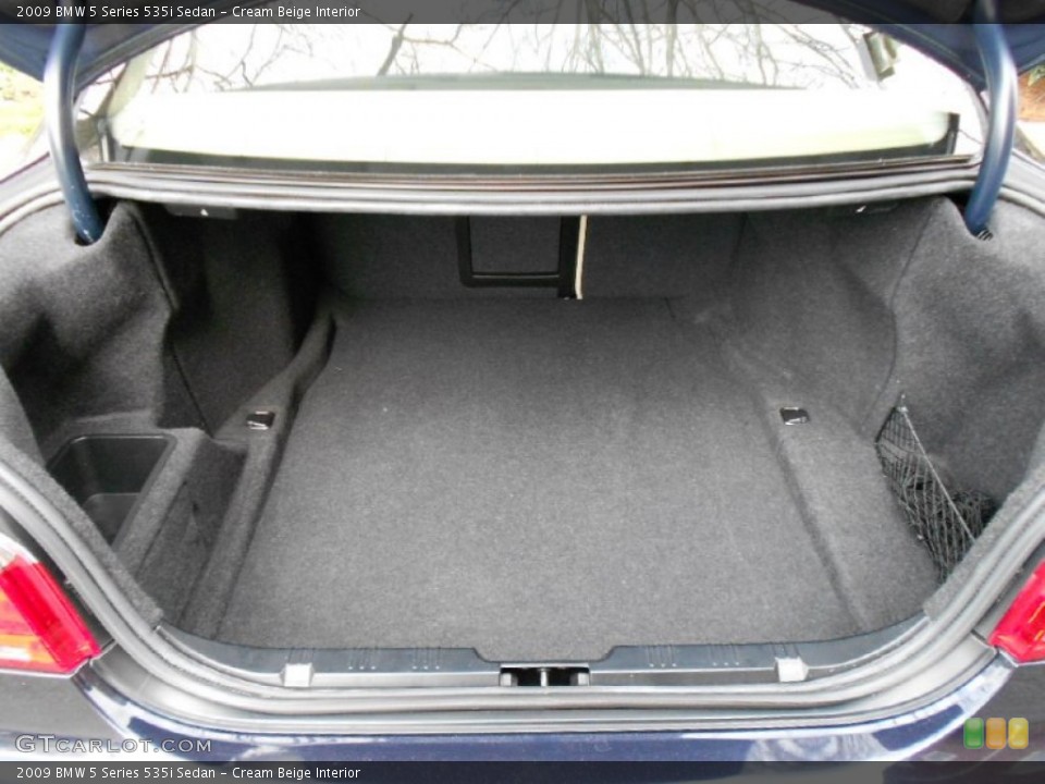 Cream Beige Interior Trunk for the 2009 BMW 5 Series 535i Sedan #62731537