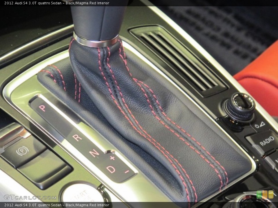 Black/Magma Red Interior Transmission for the 2012 Audi S4 3.0T quattro Sedan #62733730