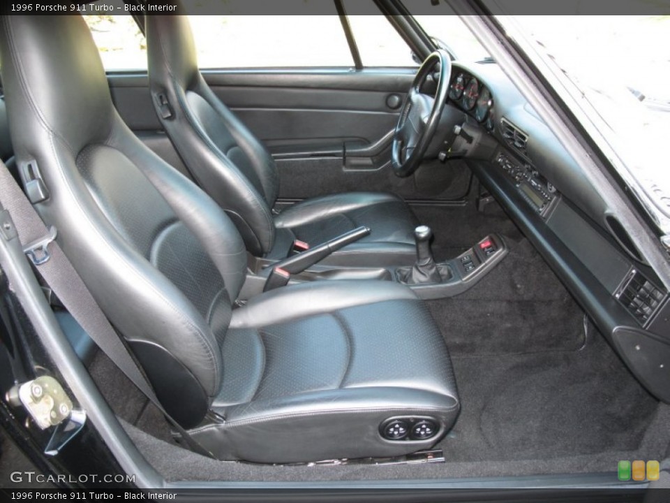 Black Interior Front Seat for the 1996 Porsche 911 Turbo #62734030