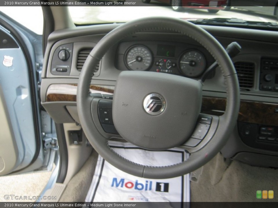 Medium Light Stone Interior Steering Wheel for the 2010 Mercury Grand Marquis LS Ultimate Edition #62734723