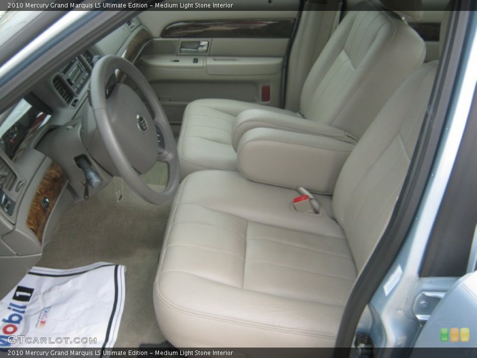 Medium Light Stone Interior Front Seat for the 2010 Mercury Grand Marquis LS Ultimate Edition #62734741