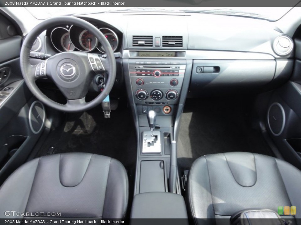 Black Interior Dashboard for the 2008 Mazda MAZDA3 s Grand Touring Hatchback #62740176