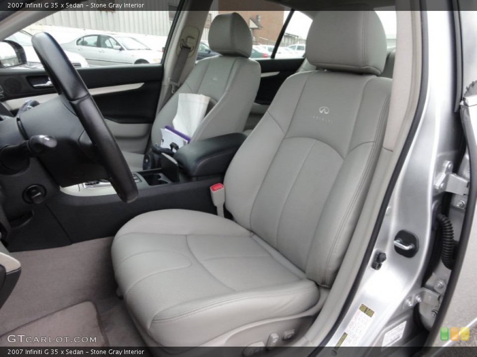 Stone Gray Interior Front Seat for the 2007 Infiniti G 35 x Sedan #62742457