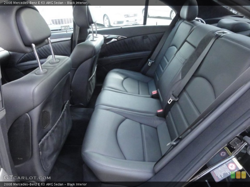 Black Interior Rear Seat for the 2008 Mercedes-Benz E 63 AMG Sedan #62743039