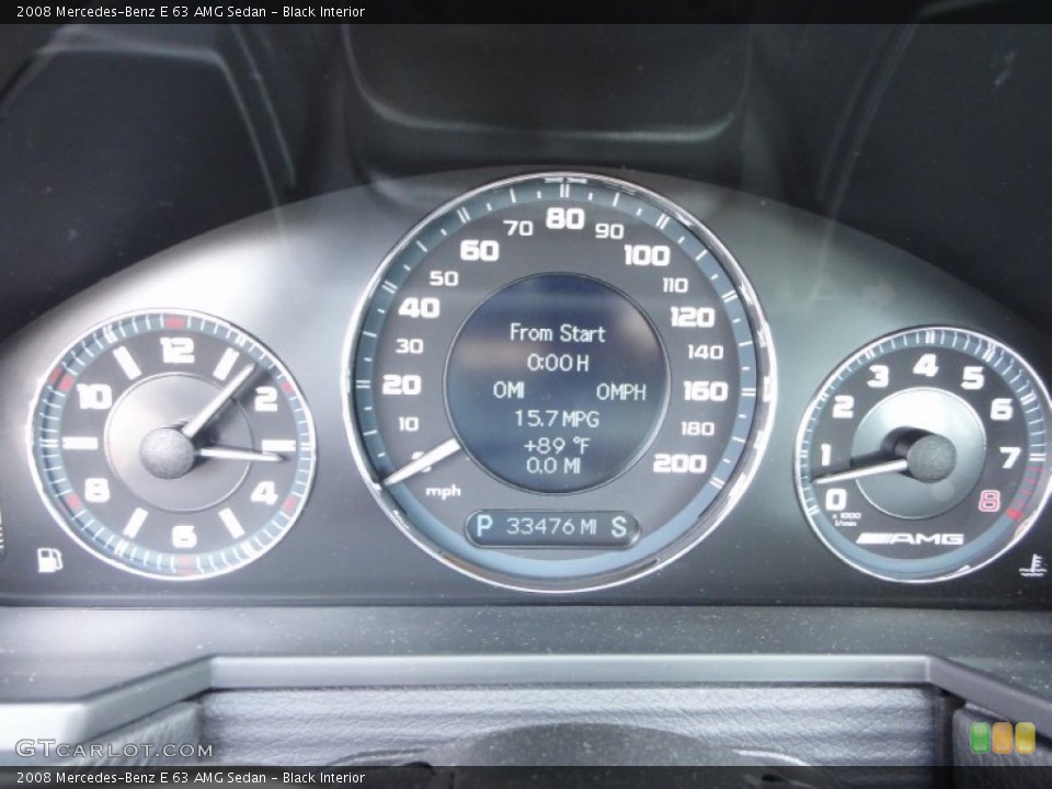 Black Interior Gauges for the 2008 Mercedes-Benz E 63 AMG Sedan #62743216