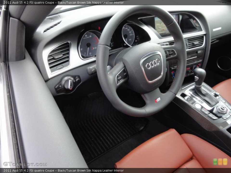 Black/Tuscan Brown Silk Nappa Leather Interior Photo for the 2011 Audi S5 4.2 FSI quattro Coupe #62743384