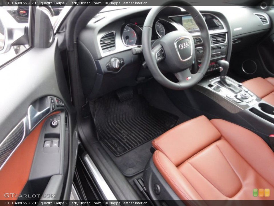 Black/Tuscan Brown Silk Nappa Leather Interior Photo for the 2011 Audi S5 4.2 FSI quattro Coupe #62743394