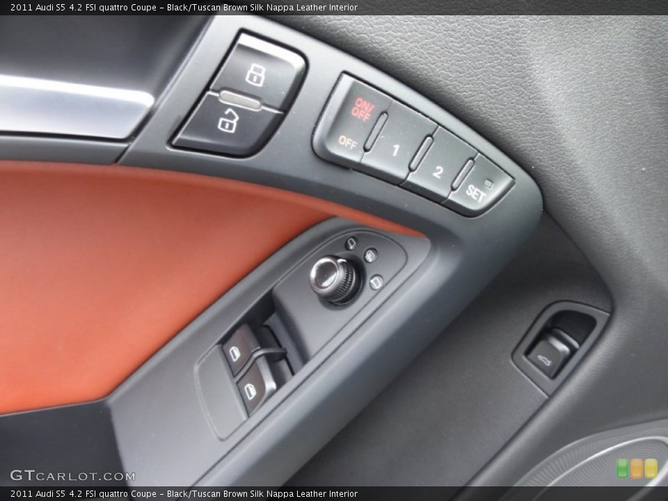 Black/Tuscan Brown Silk Nappa Leather Interior Controls for the 2011 Audi S5 4.2 FSI quattro Coupe #62743423