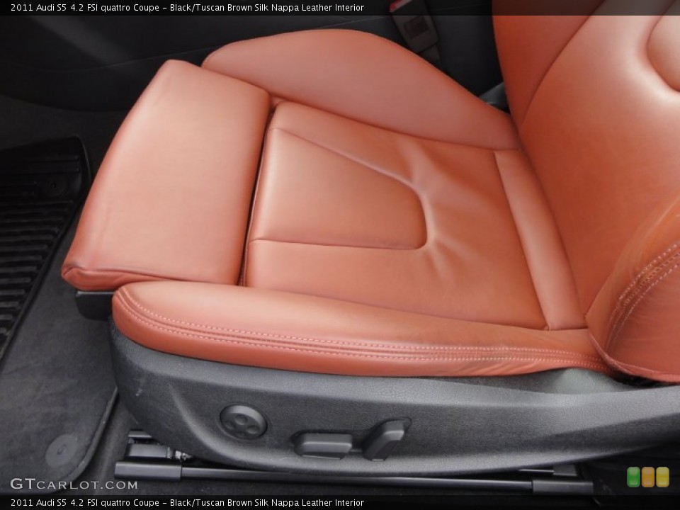 Black/Tuscan Brown Silk Nappa Leather Interior Front Seat for the 2011 Audi S5 4.2 FSI quattro Coupe #62743432