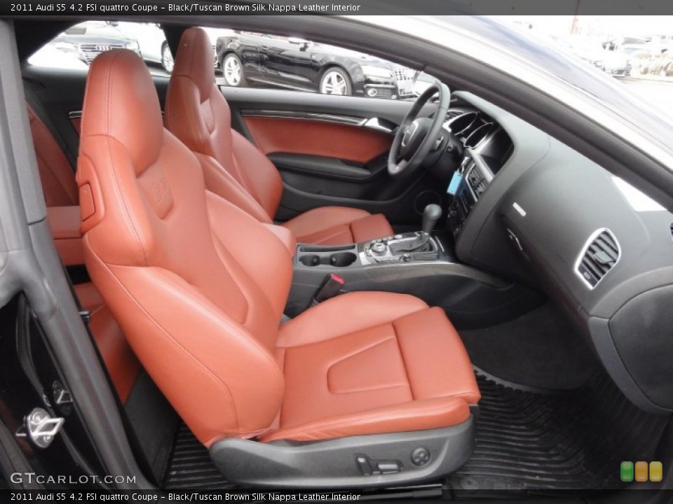 Black/Tuscan Brown Silk Nappa Leather Interior Front Seat for the 2011 Audi S5 4.2 FSI quattro Coupe #62743465