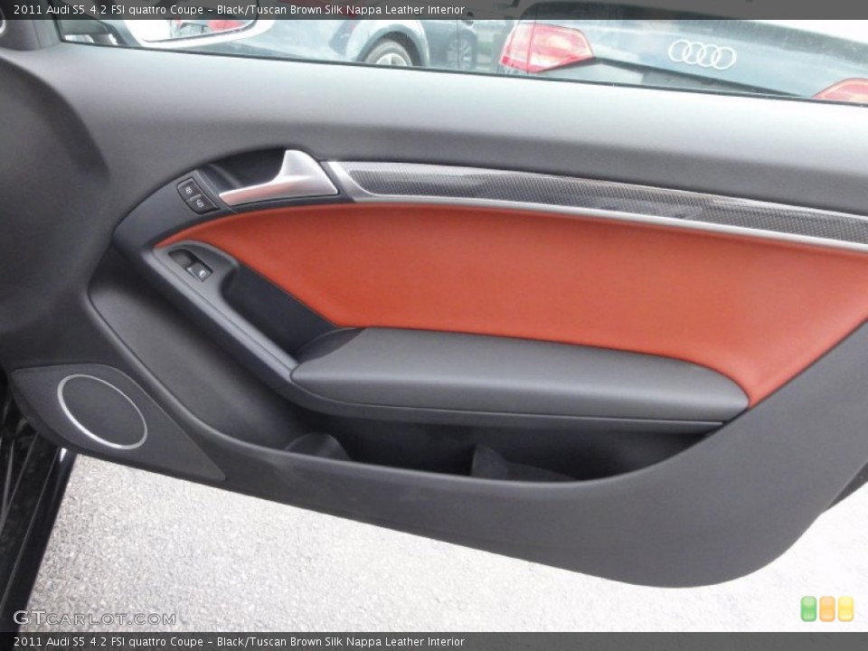 Black/Tuscan Brown Silk Nappa Leather Interior Door Panel for the 2011 Audi S5 4.2 FSI quattro Coupe #62743492