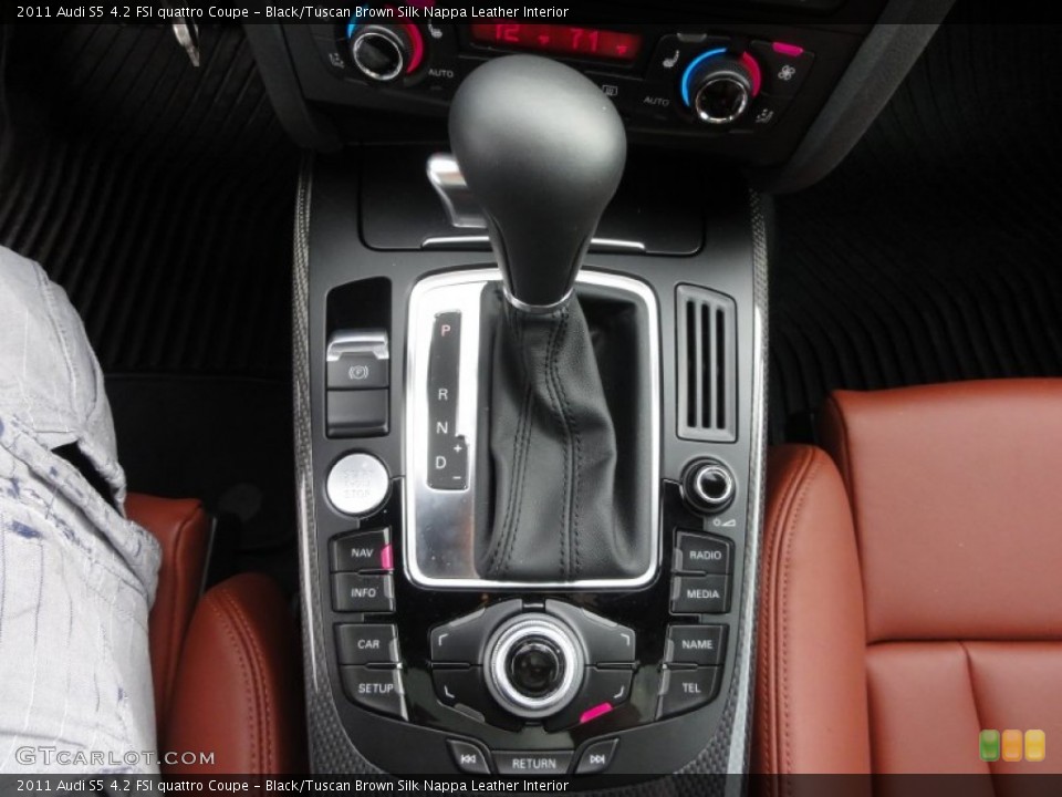 Black/Tuscan Brown Silk Nappa Leather Interior Transmission for the 2011 Audi S5 4.2 FSI quattro Coupe #62743618