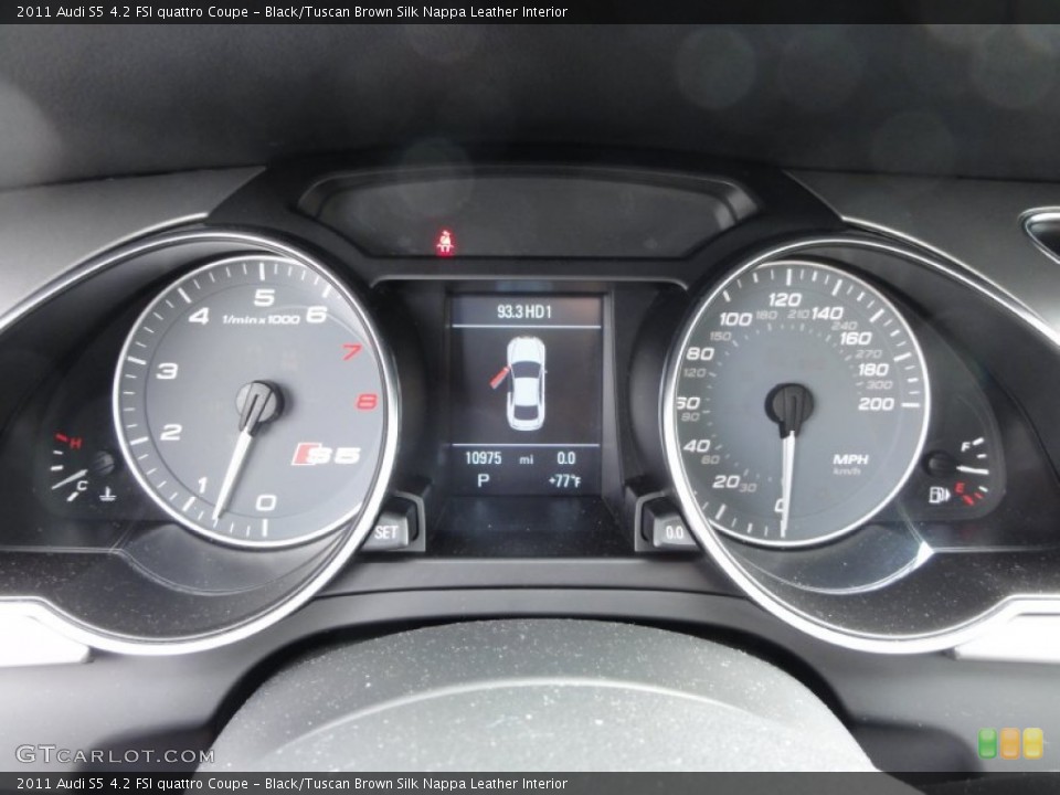 Black/Tuscan Brown Silk Nappa Leather Interior Gauges for the 2011 Audi S5 4.2 FSI quattro Coupe #62743645