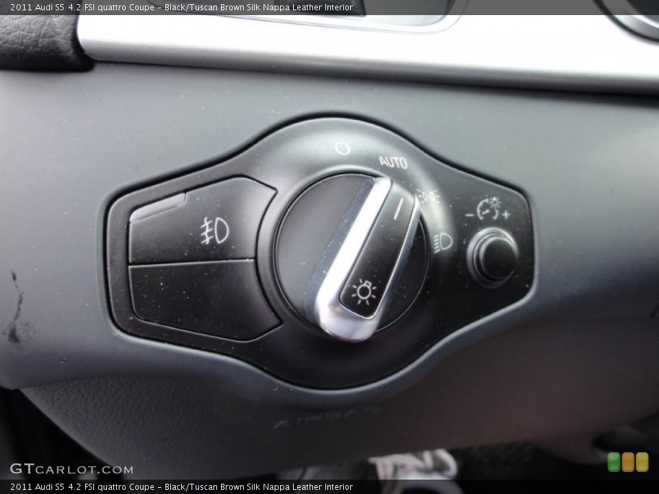 Black/Tuscan Brown Silk Nappa Leather Interior Controls for the 2011 Audi S5 4.2 FSI quattro Coupe #62743690