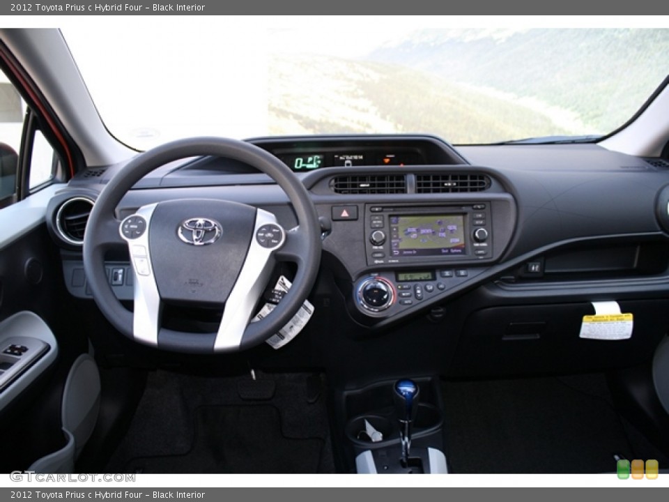 Black Interior Dashboard for the 2012 Toyota Prius c Hybrid Four #62745565