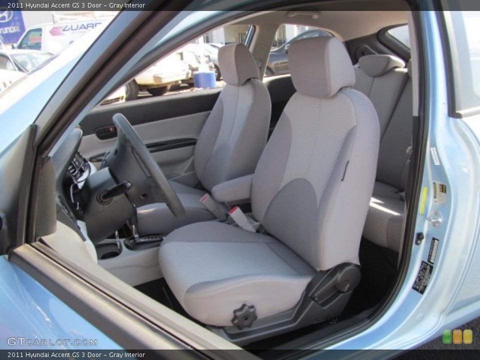 Gray Interior Front Seat for the 2011 Hyundai Accent GS 3 Door #62747062