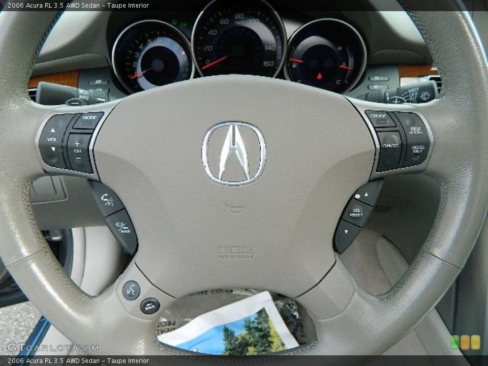 Taupe Interior Steering Wheel for the 2006 Acura RL 3.5 AWD Sedan #62747866