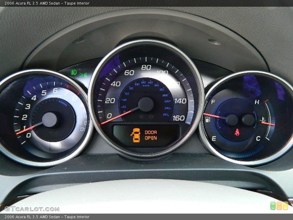Taupe Interior Gauges for the 2006 Acura RL 3.5 AWD Sedan #62747877