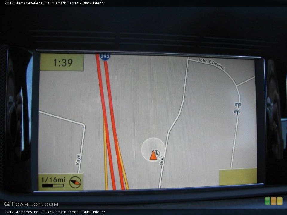Black Interior Navigation for the 2012 Mercedes-Benz E 350 4Matic Sedan #62750245