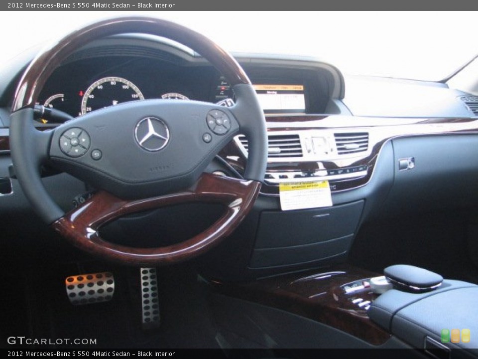 Black Interior Steering Wheel for the 2012 Mercedes-Benz S 550 4Matic Sedan #62750297