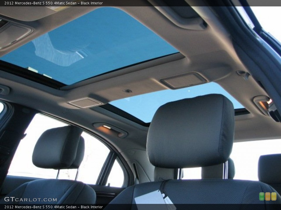 Black Interior Sunroof for the 2012 Mercedes-Benz S 550 4Matic Sedan #62750314