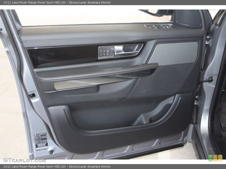 Ebony/Lunar Alcantara Interior Door Panel for the 2012 Land Rover Range Rover Sport HSE LUX #62752702