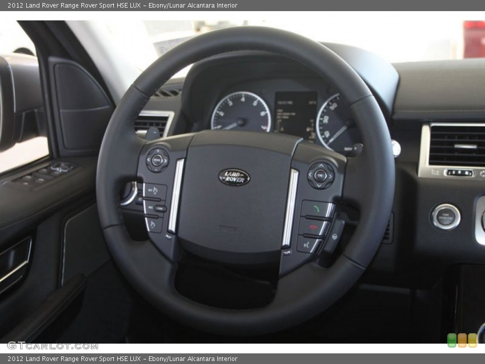 Ebony/Lunar Alcantara Interior Steering Wheel for the 2012 Land Rover Range Rover Sport HSE LUX #62752720