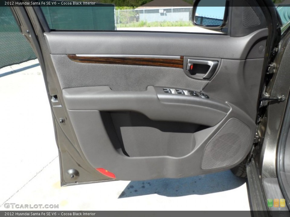 Cocoa Black Interior Door Panel for the 2012 Hyundai Santa Fe SE V6 #62753983